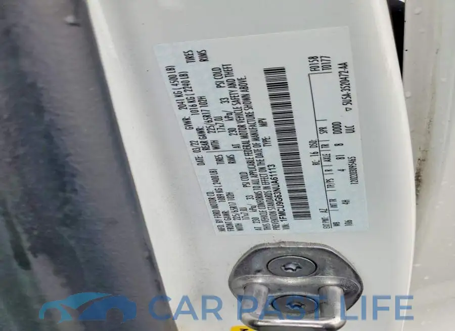 1FMCU9G63NUA61113# 14