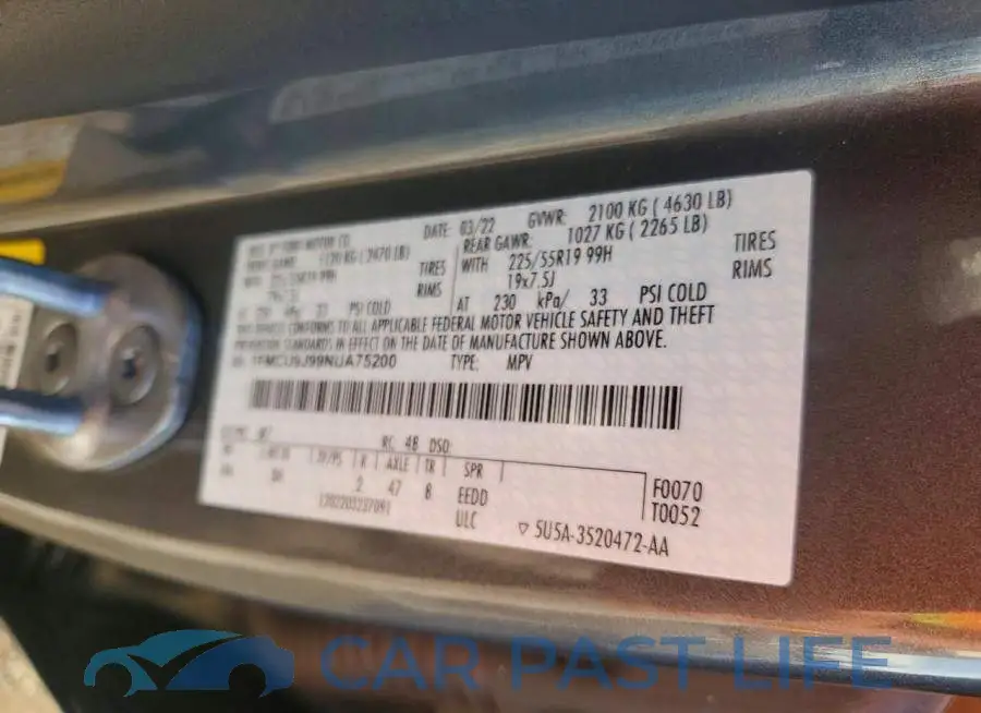 1FMCU9J99NUA75200# 13
