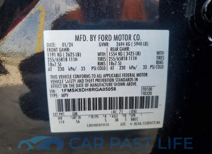 1FMSK8DH8RGA05058# 13