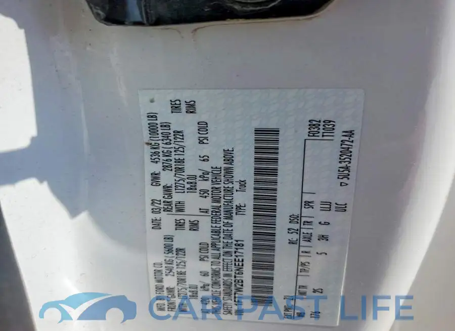 1FT7W2BT6NEE17181# 13
