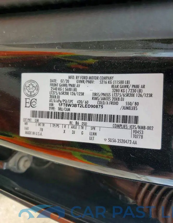 1FT8W3BT2LED90875# 12