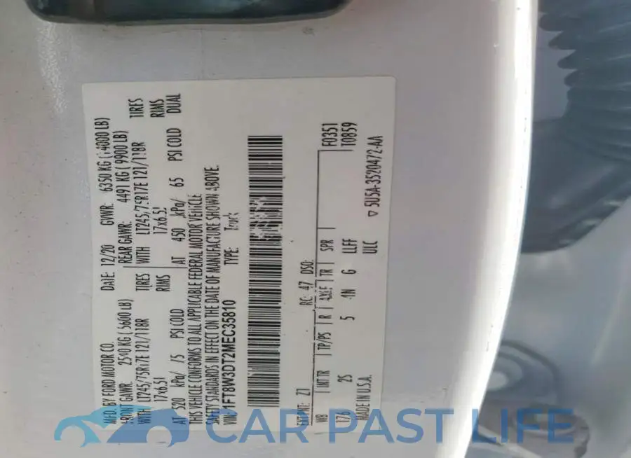 1FT8W3DT2MEC35810# 12