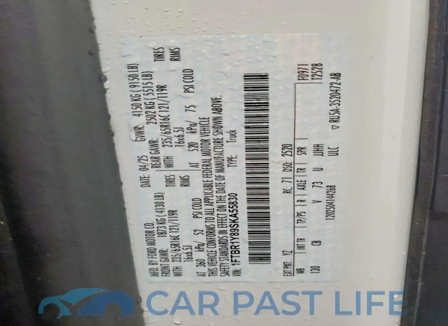 1FTBR1Y89SKA55830# 14