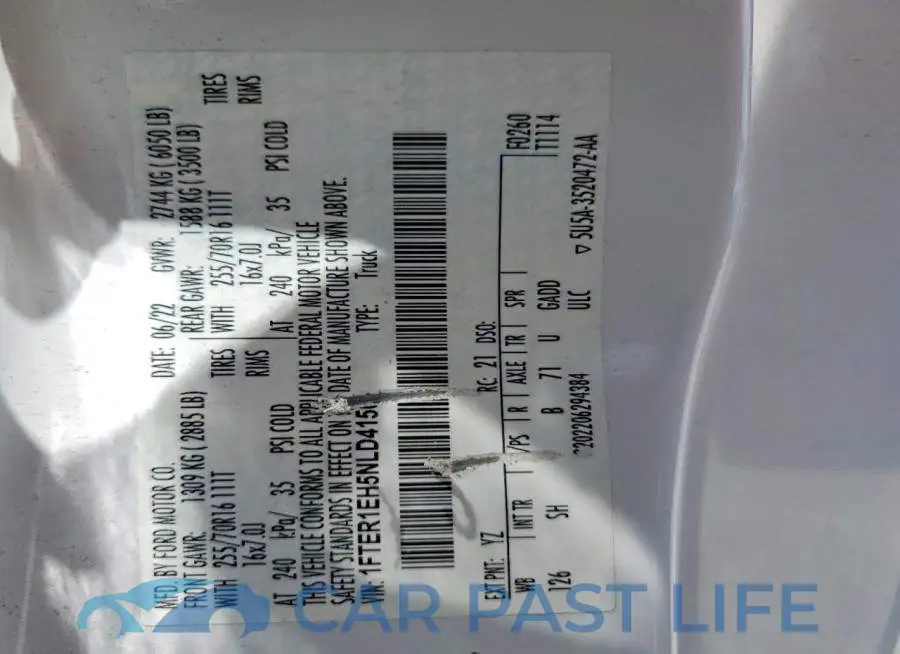 1FTER1EH5NLD41500# 12