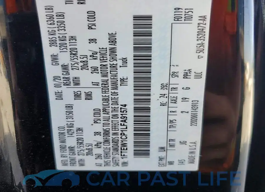 1FTEW1CP1LFA91574# 12