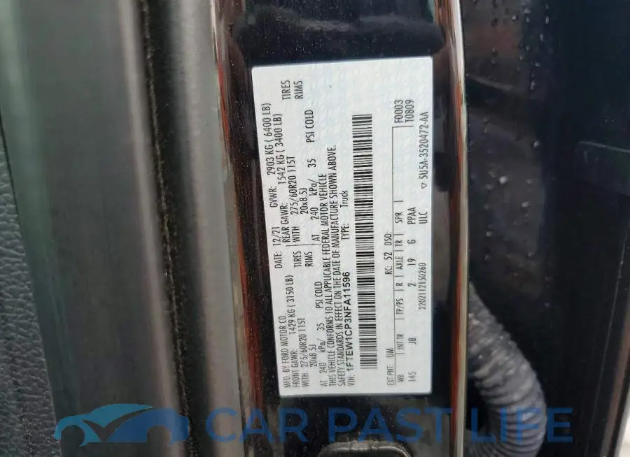 1FTEW1CP3NFA11596# 12