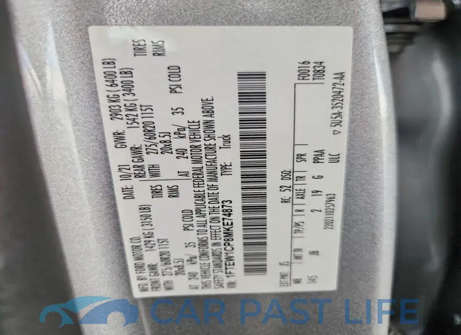 1FTEW1CP8MKE74873# 12