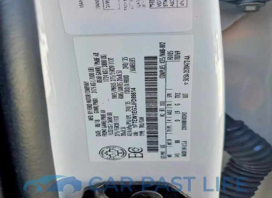 1FTEW1EG3JFD89814# 12