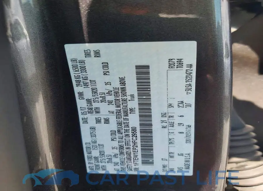 1FTEW1EP2HFC29580# 12