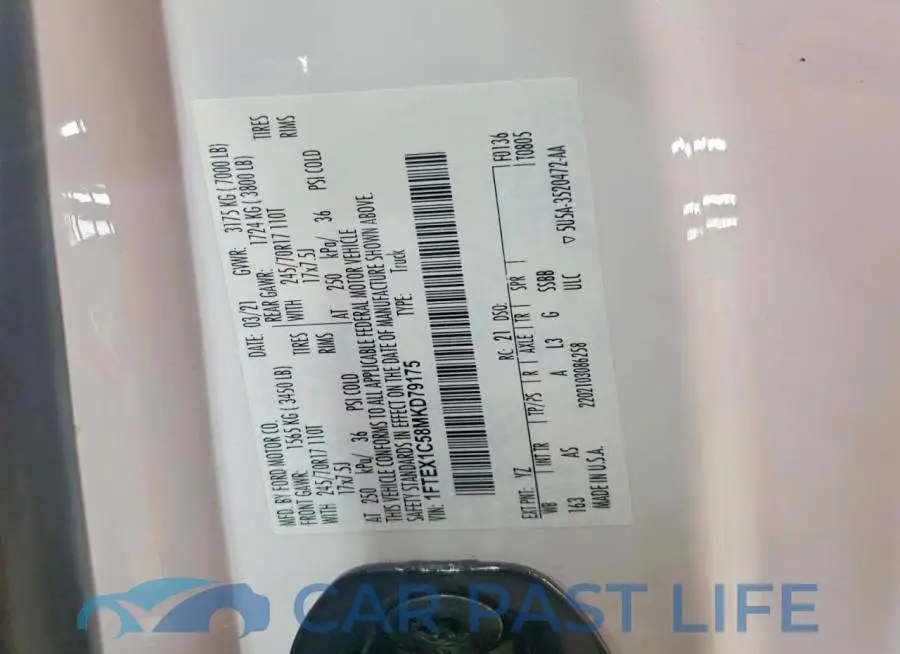 1FTEX1C58MKD79175# 12