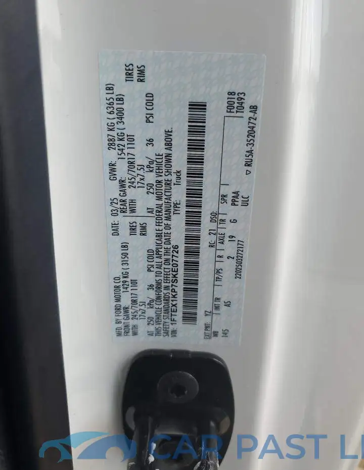 1FTEX1KP7SKE07726# 12