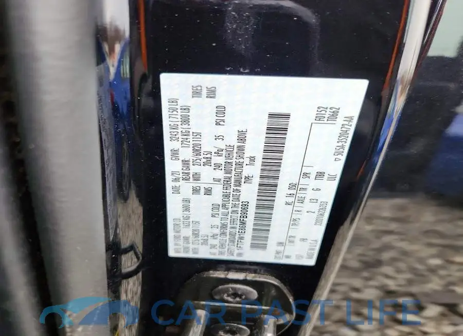 1FTFW1E86MFB90693# 12