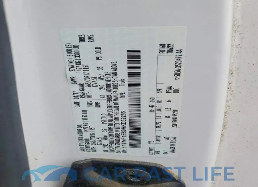 1FTMF1E89HKD52286# 12