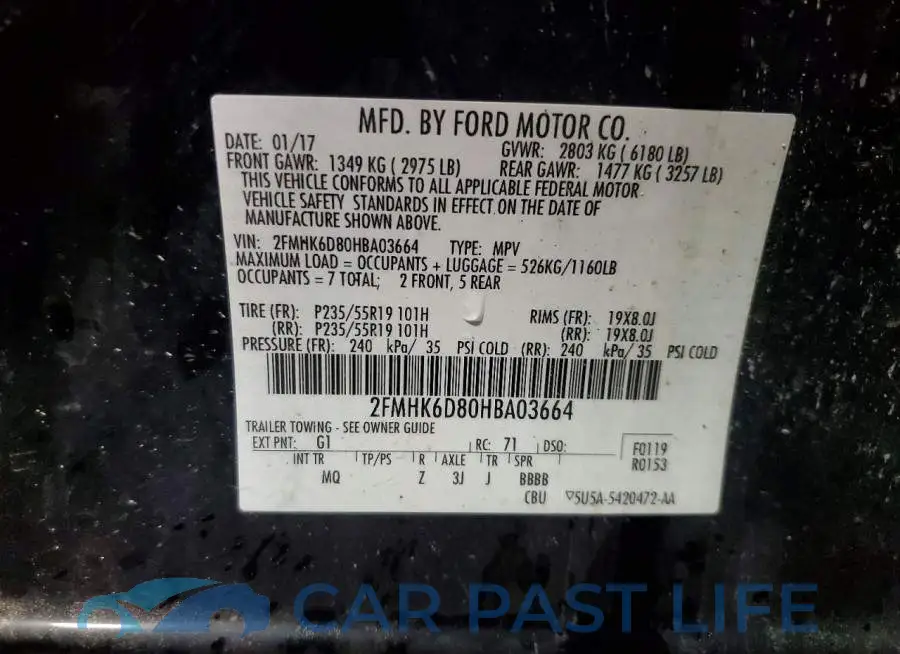 2FMHK6D80HBA03664# 12