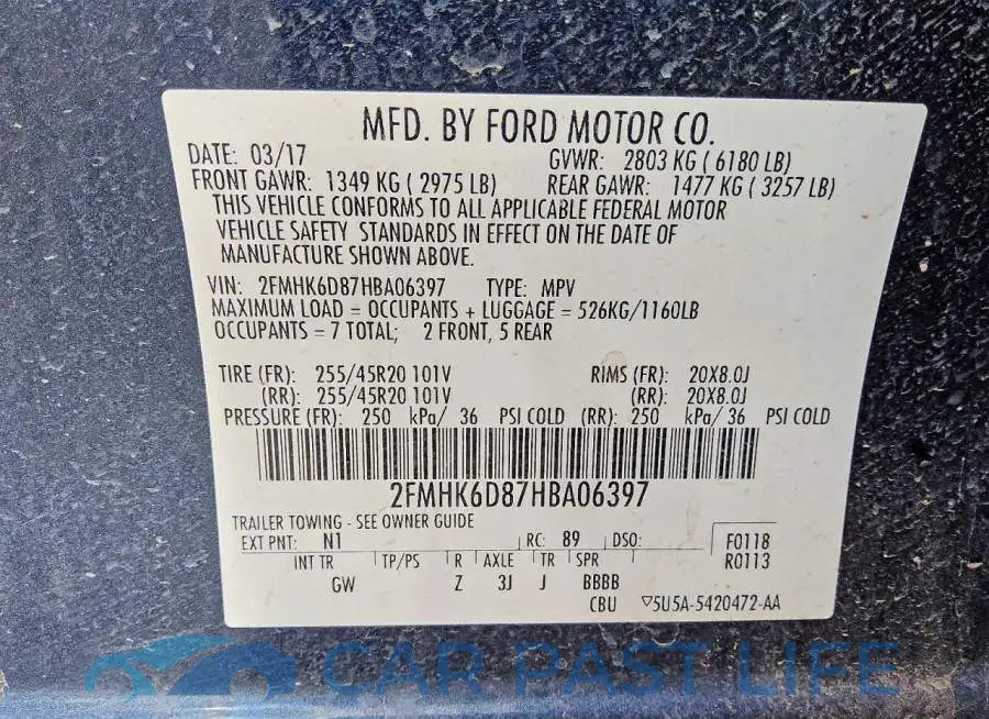 2FMHK6D87HBA06397# 13