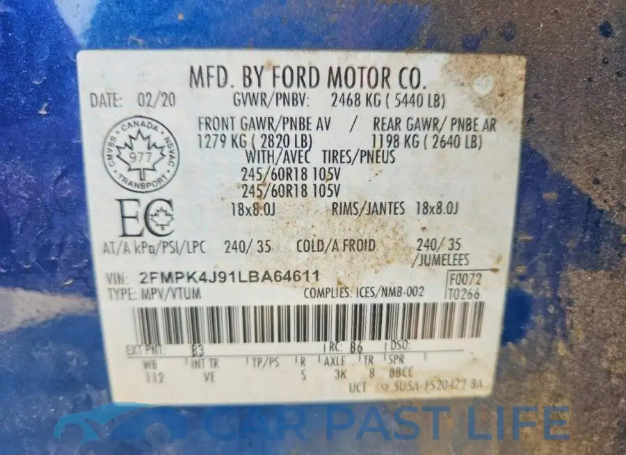 2FMPK4J91LBA64611# 13