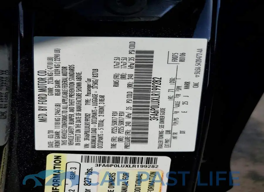 3FA6P0LUXLR199282# 12