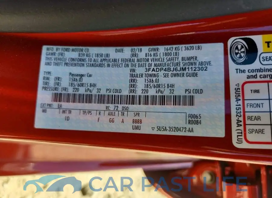 3FADP4BJ6JM112302# 12
