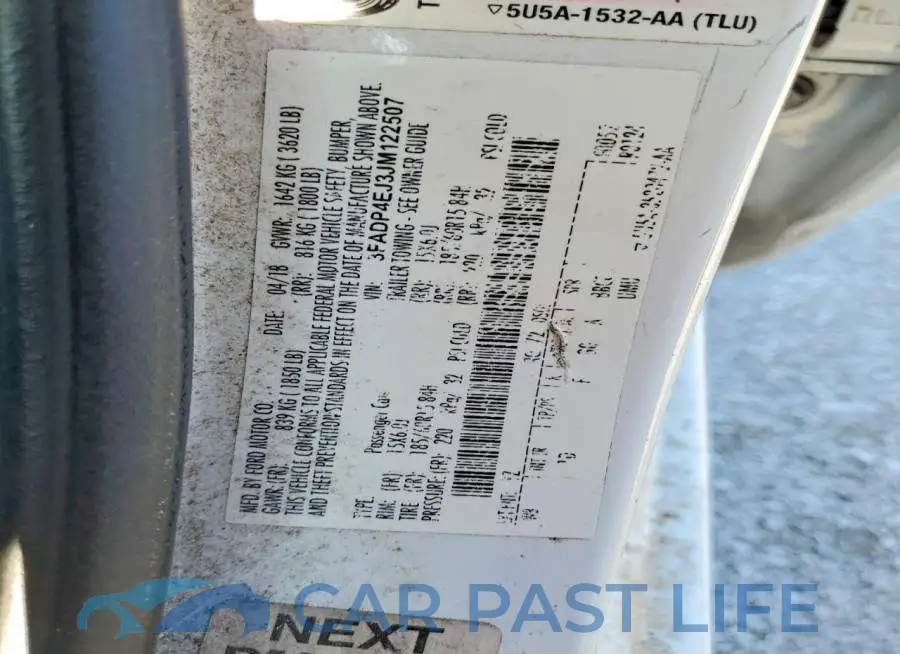 3FADP4EJ3JM122507# 12