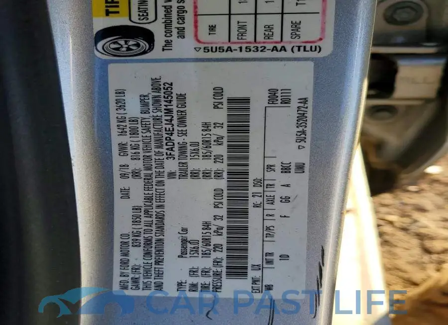 3FADP4EJ4JM145052# 12