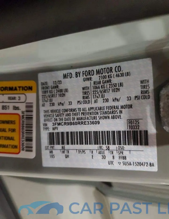 3FMCR9B60RRE33609# 13
