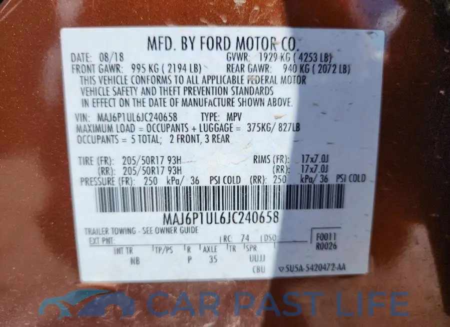MAJ6P1UL6JC240658# 14