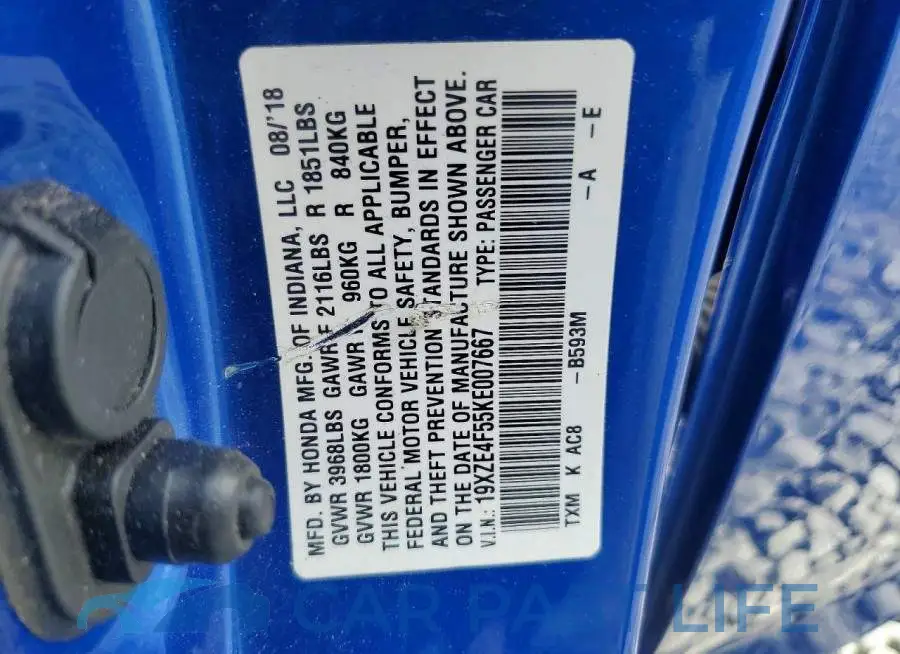 19XZE4F55KE007667# 12