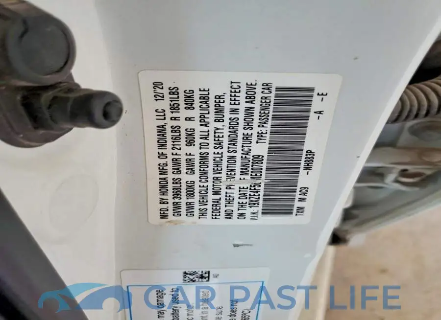 19XZE4F56ME007809# 12