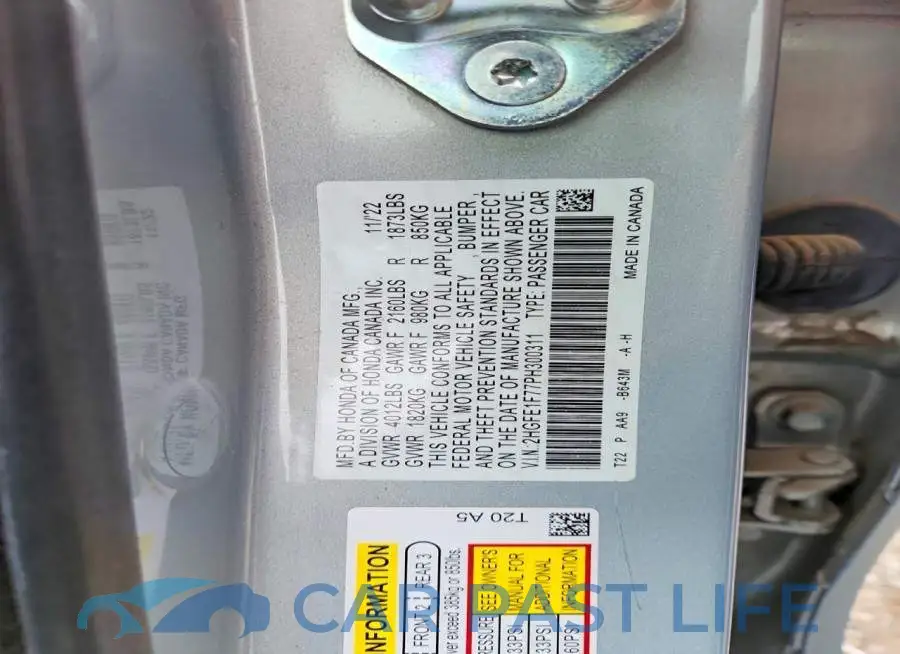 2HGFE1F77PH300311# 12