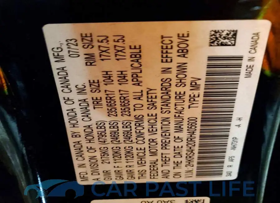 2HKRS4H20RH405600# 13