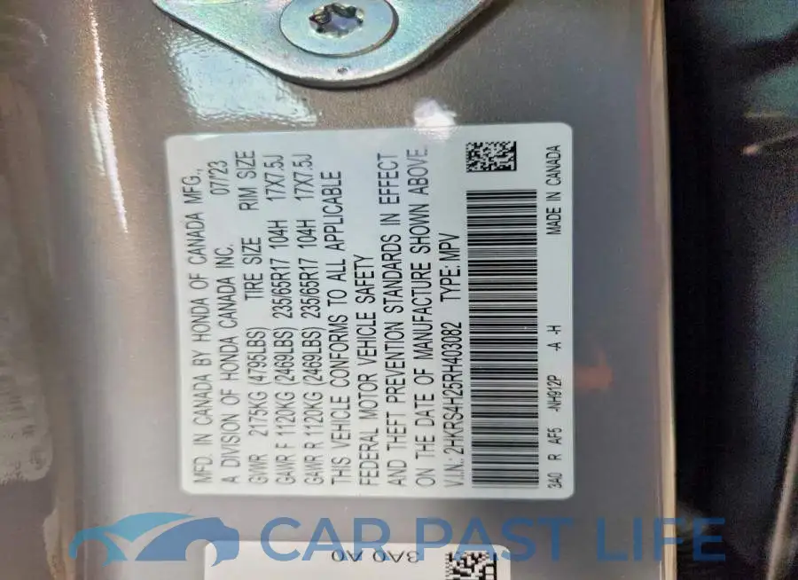 2HKRS4H25RH403082# 13