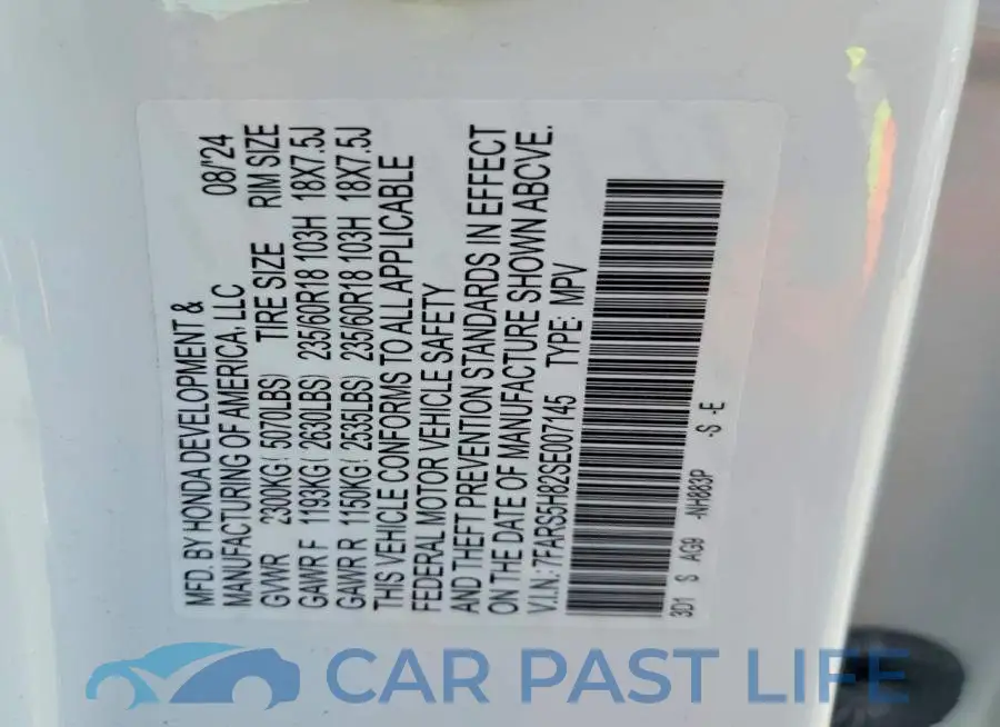 7FARS5H82SE007145# 14