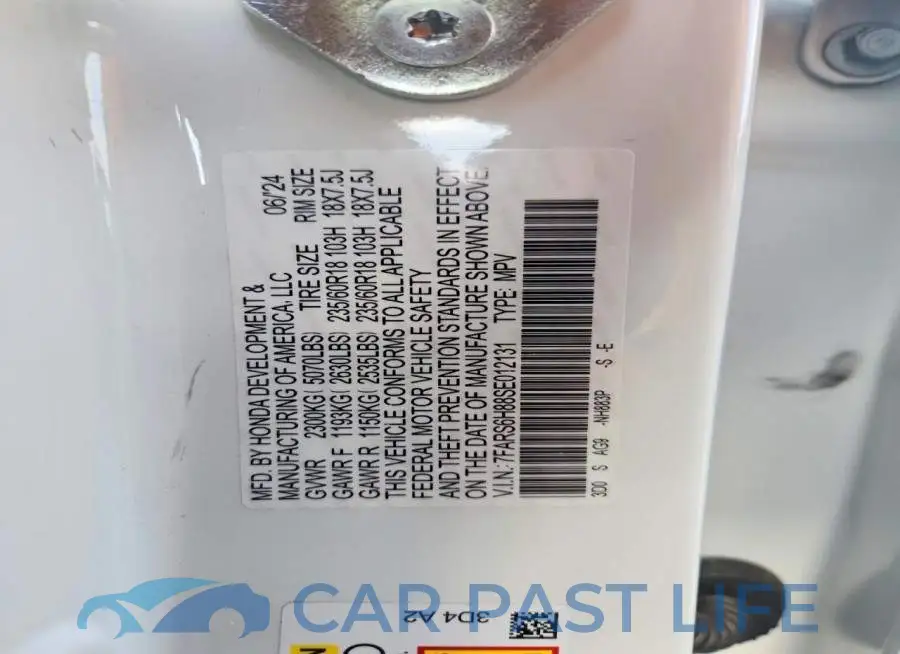 7FARS6H88SE012131# 14