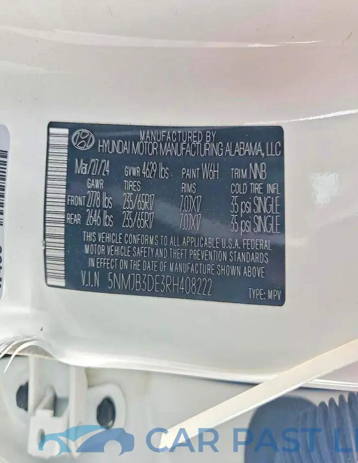 5NMJB3DE3RH408222# 13