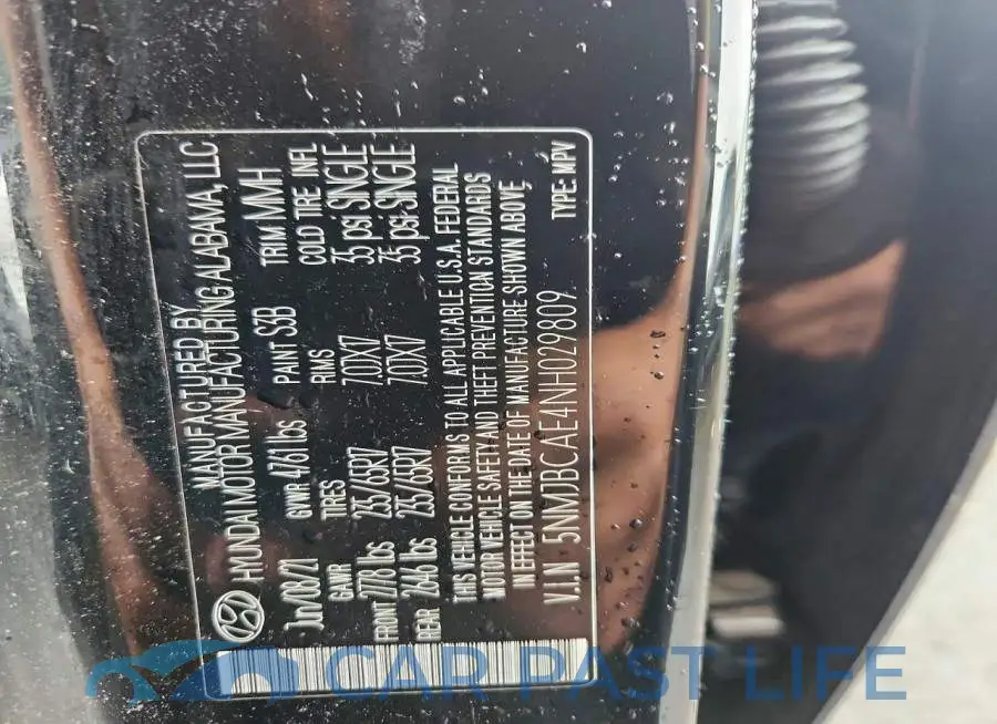 5NMJBCAE4NH029809# 13