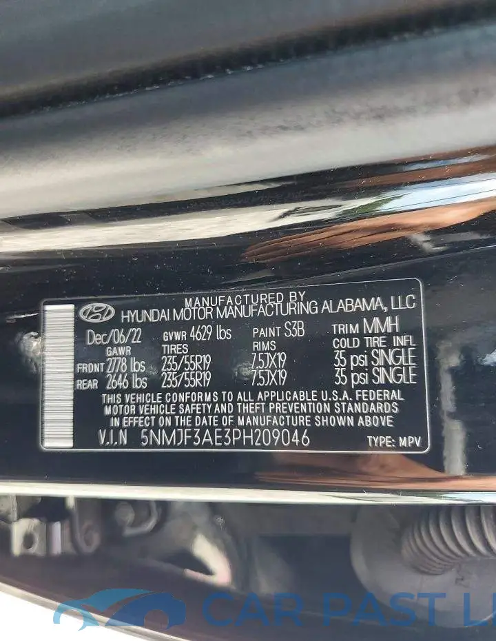 5NMJF3AE3PH209046# 13