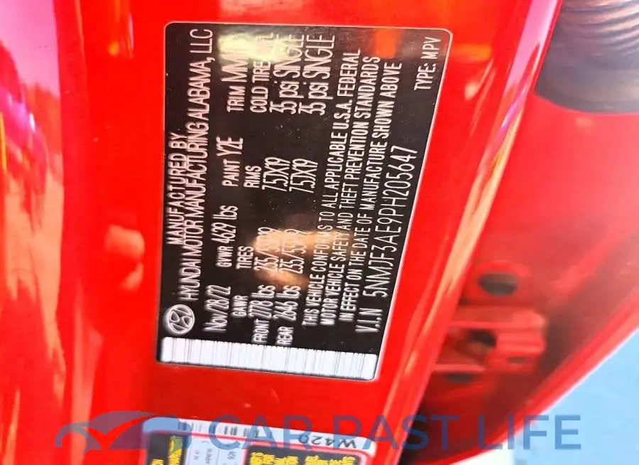 5NMJF3AE9PH205647# 13