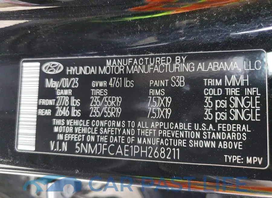 5NMJFCAE1PH268211# 14