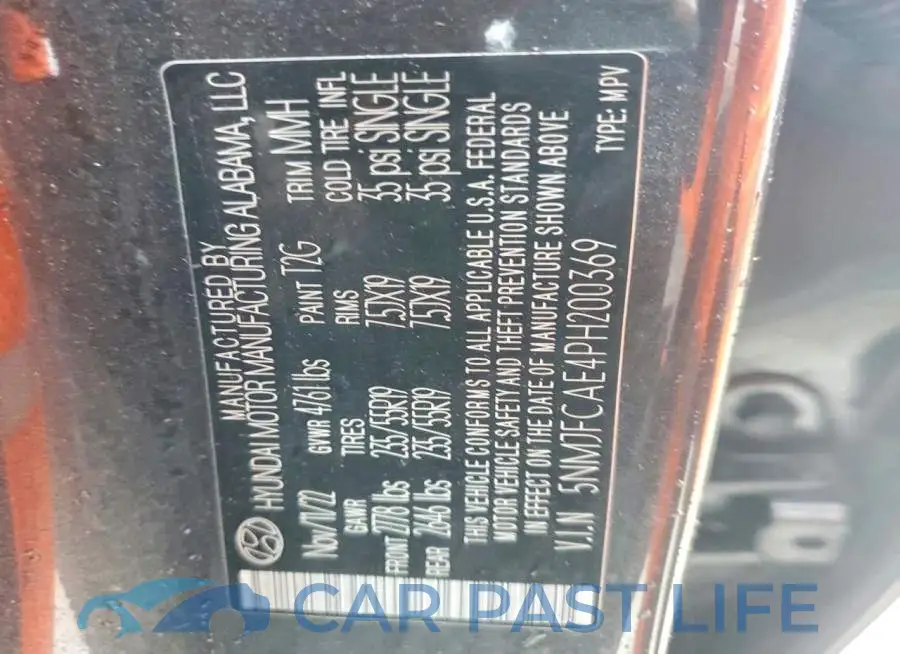 5NMJFCAE4PH200369# 13