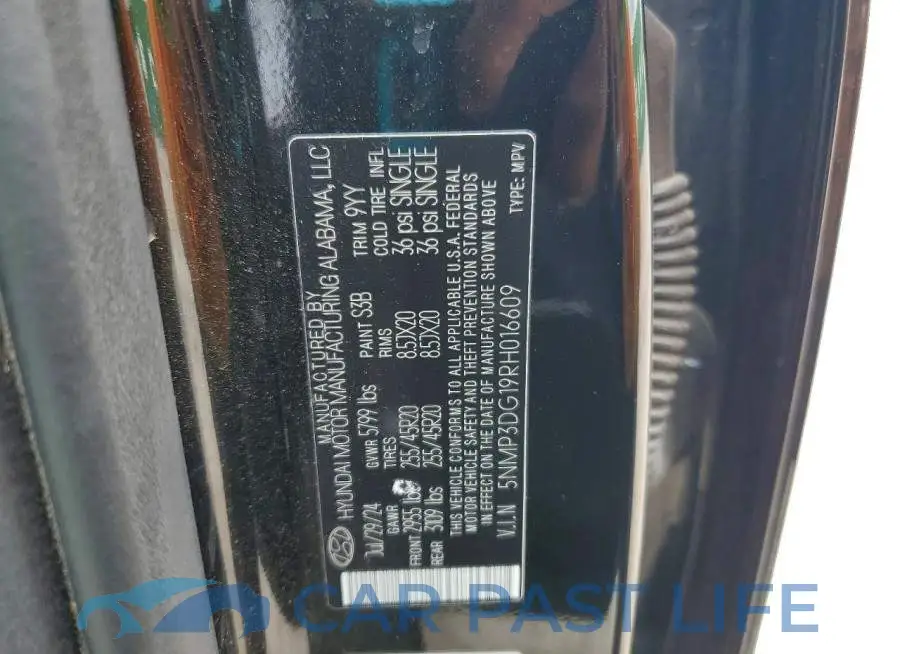5NMP3DG19RH016609# 13