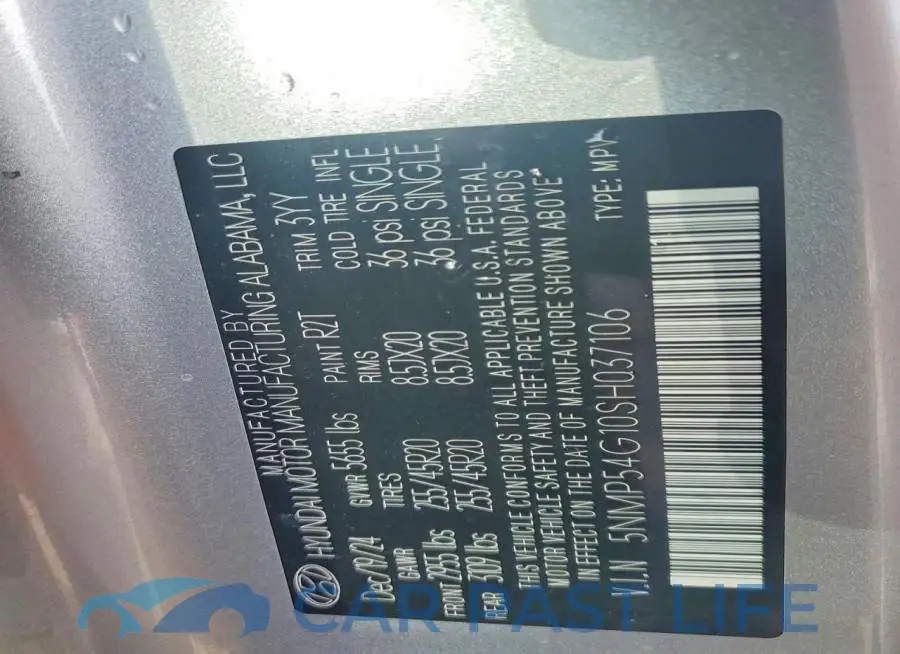 5NMP54G10SH037106# 14