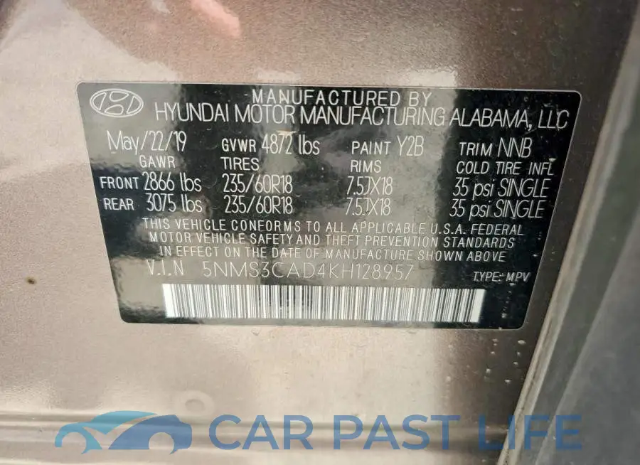 5NMS3CAD4KH128957# 14