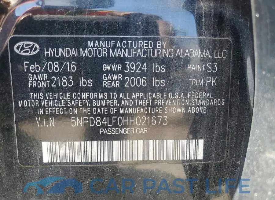 5NPD84LF0HH021673# 12