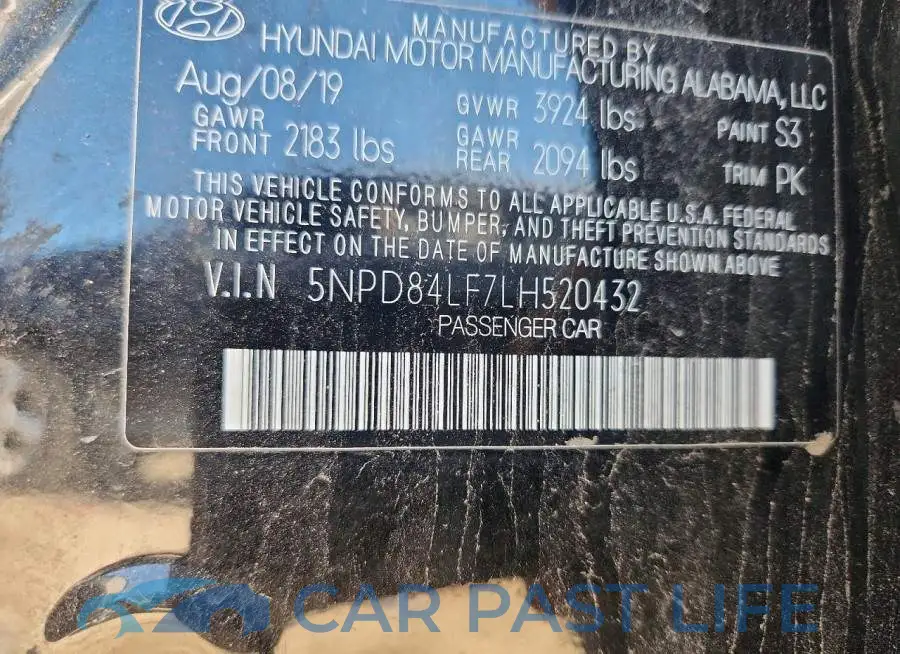 5NPD84LF7LH520432# 13