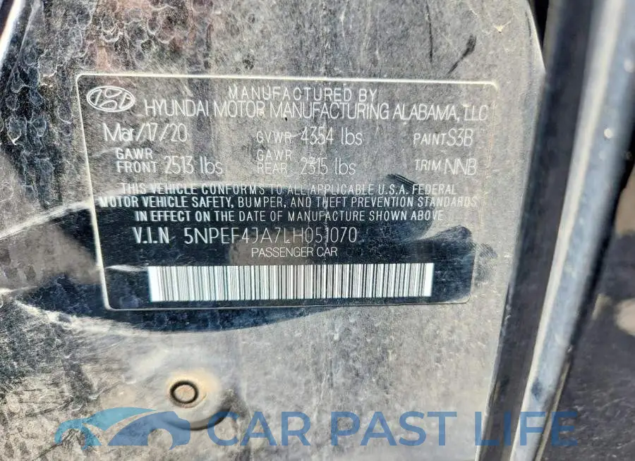 5NPEF4JA7LH051070# 12