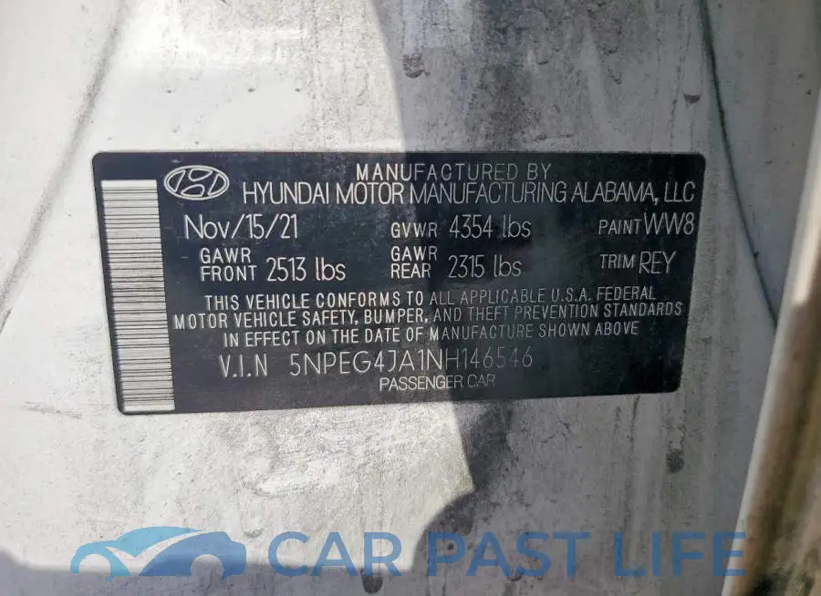 5NPEG4JA1NH146546# 13