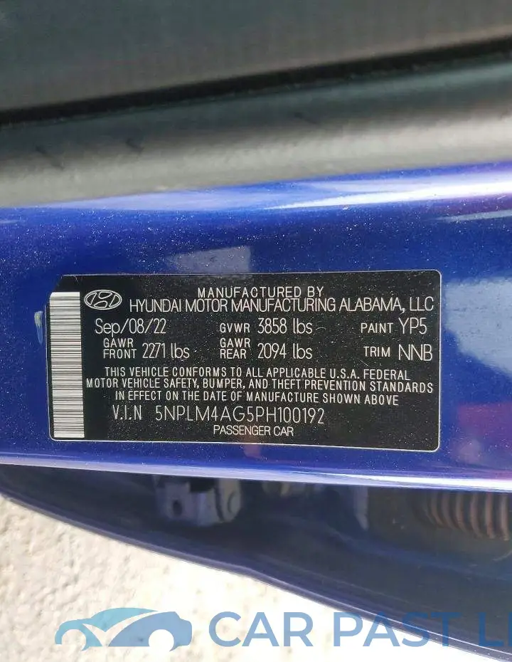 5NPLM4AG5PH100192# 12