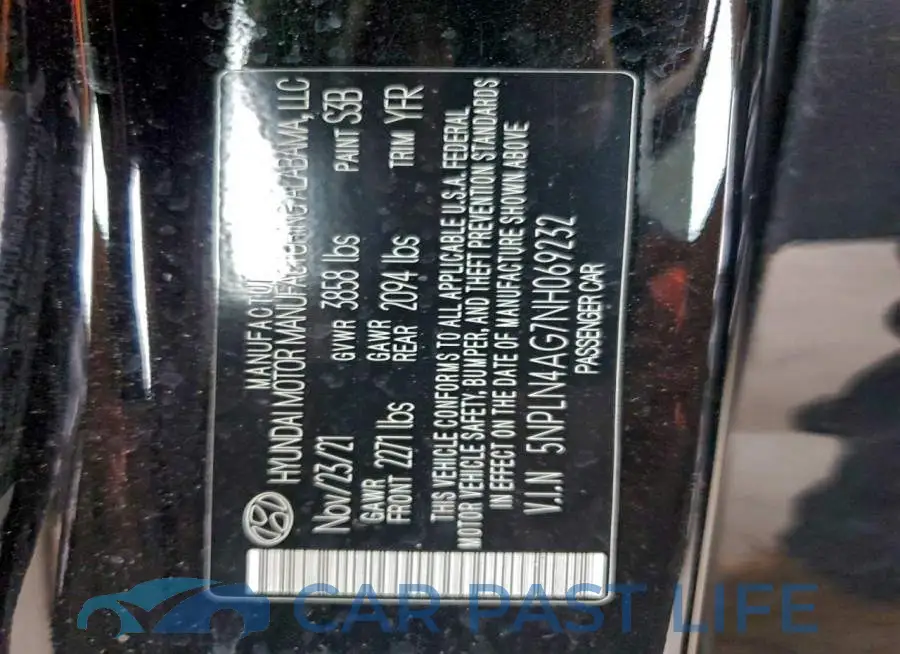 5NPLN4AG7NH069232# 13