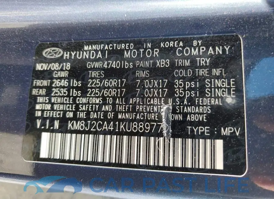 KM8J2CA41KU889772# 13