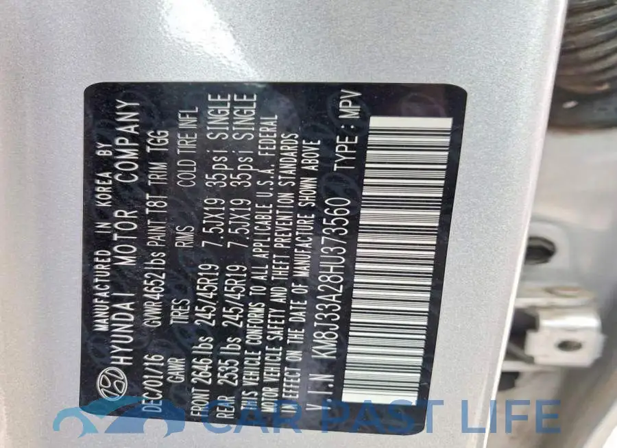 KM8J33A28HU373560# 12